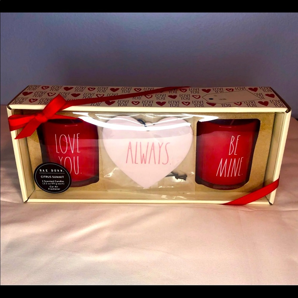 Rae Dunn LOVE YOU candle gift set